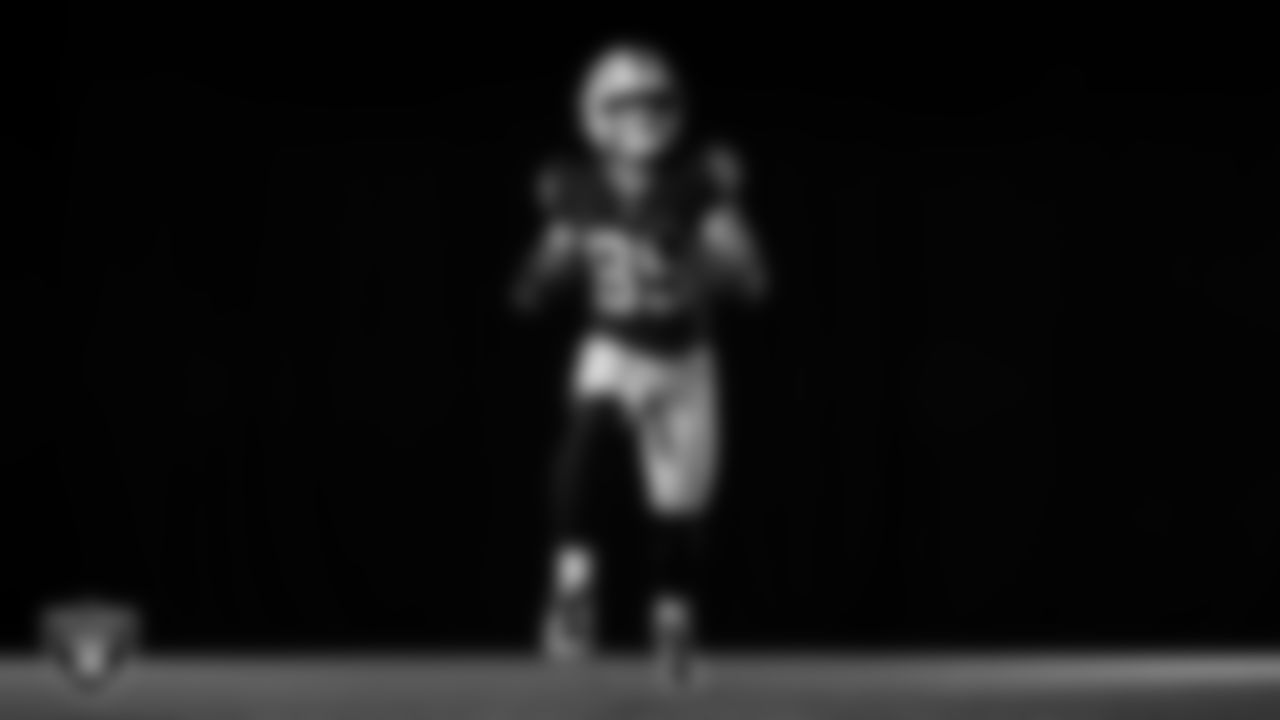 Las Vegas Raiders tight end Brock Bowers (89) poses for a photo at the 2025 Raiders Media Day.