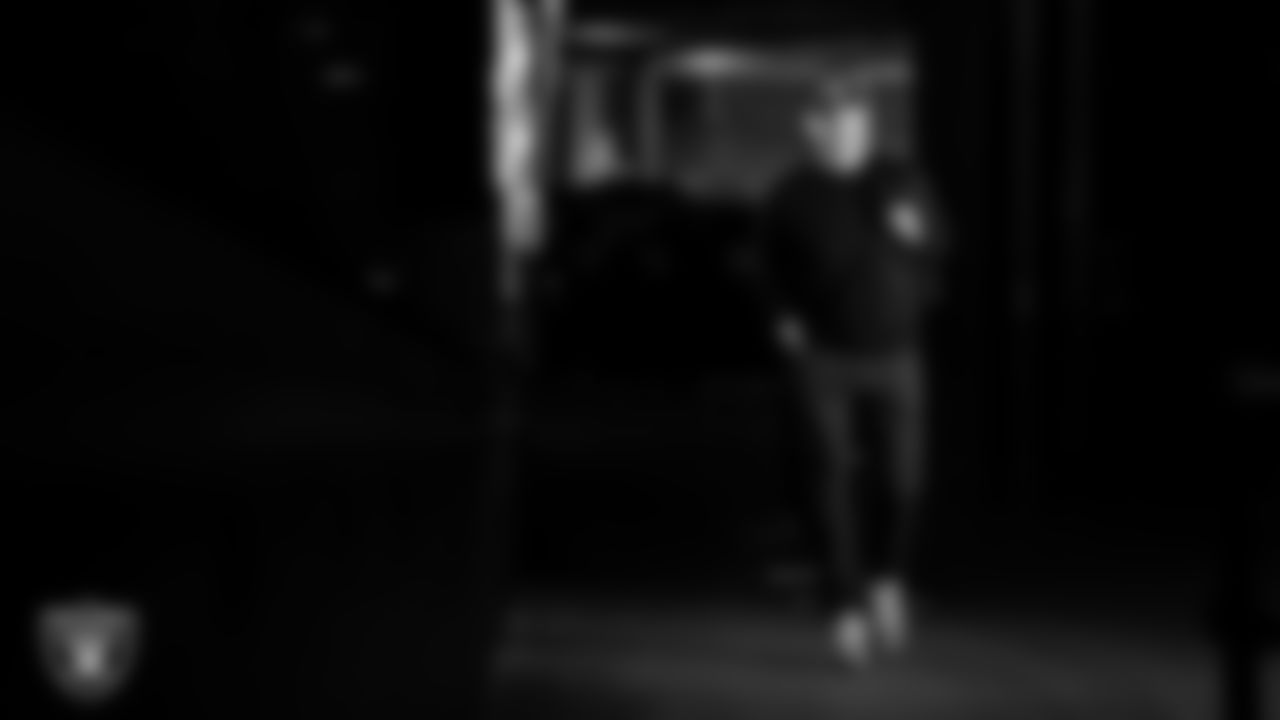 Las Vegas Raiders General Manager John Spytek arrives to the regular season home game against the Kansas City Chiefs at Allegiant Stadium.