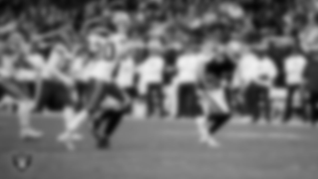 Las Vegas Raiders quarterback Aidan O'Connell (12) during the regular season home game against the Kansas City Chiefs at Allegiant Stadium.