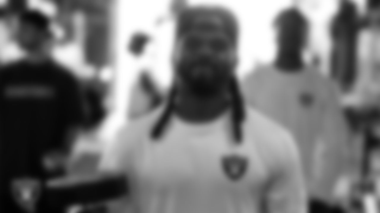 Las Vegas Raiders running back Ameer Abdullah (22) at a workout during phase two of the offseason program at Intermountain Health Performance Center.
