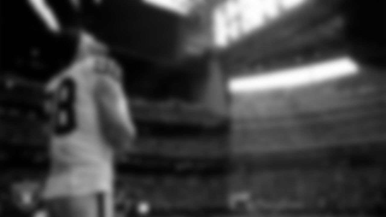 Las Vegas Raiders defensive end Maxx Crosby (98) on the sidelines before the regular season away game against the Houston Texans at NRG Stadium.