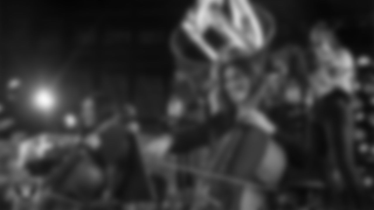 The Raiders House Band performs before the regular season home game against the Dallas Cowboys at Allegiant Stadium.