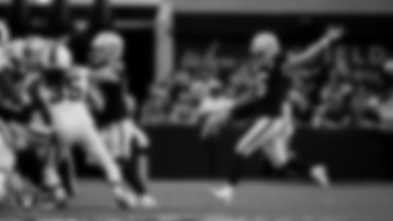 Las Vegas Raiders punter AJ Cole (6) punts during the regular season home game against the Cleveland Browns at Allegiant Stadium, Sunday, September 29, 2024, in Las Vegas, Nev.