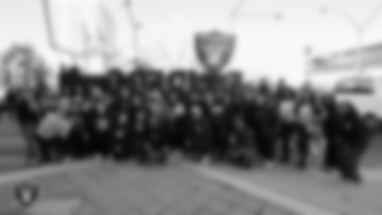Members of the Las Vegas Raiders organization and their families during the Martin Luther King Jr. Day Parade in Downtown Las Vegas.