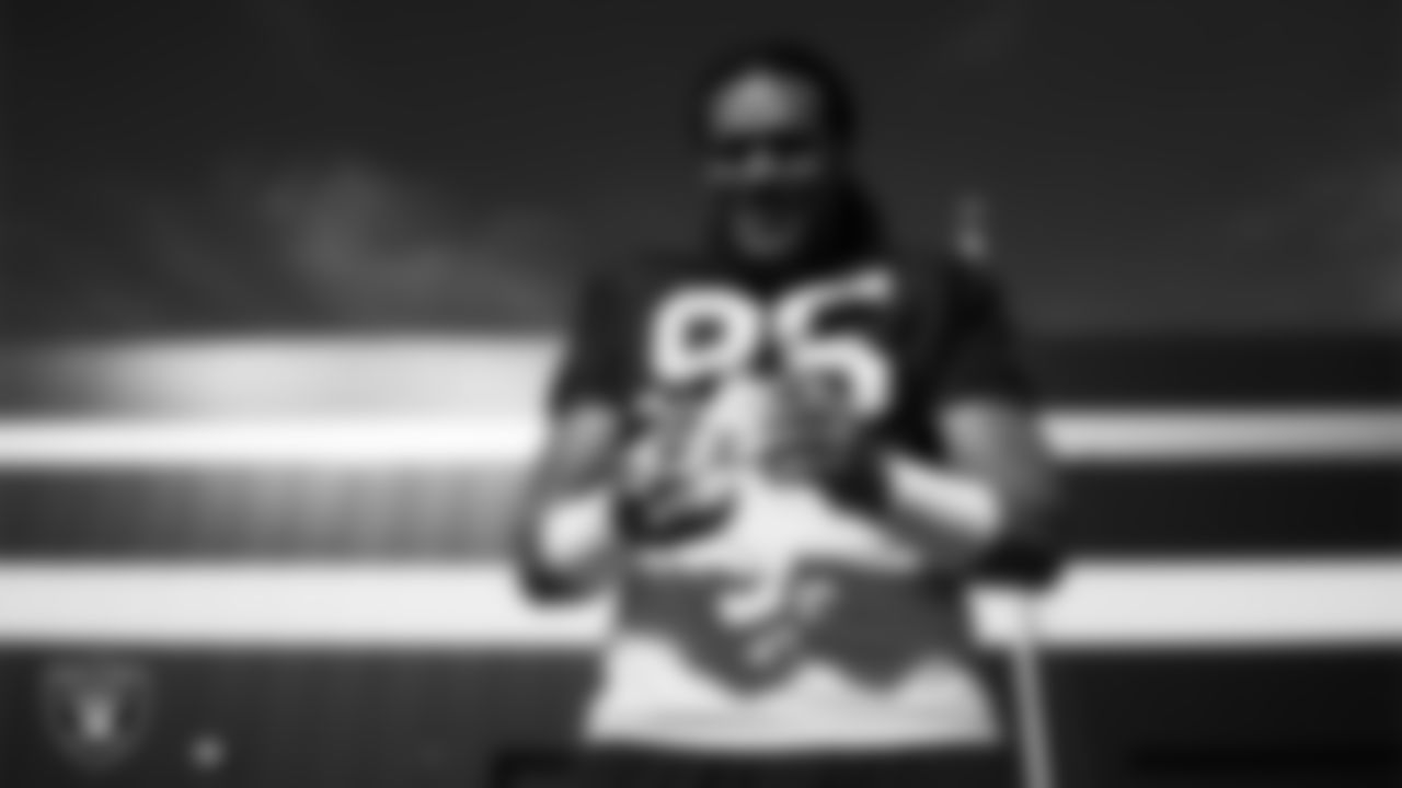 Las Vegas Raiders defensive tackle Leki Fotu (95) during practice at Intermountain Health Performance Center.