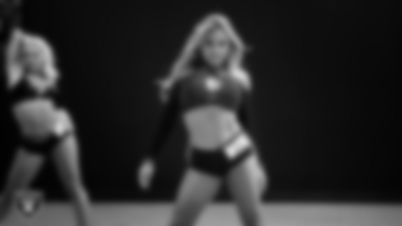 A dancer during the semifinal round of the 2025 Raiderettes Auditions at The Studio.