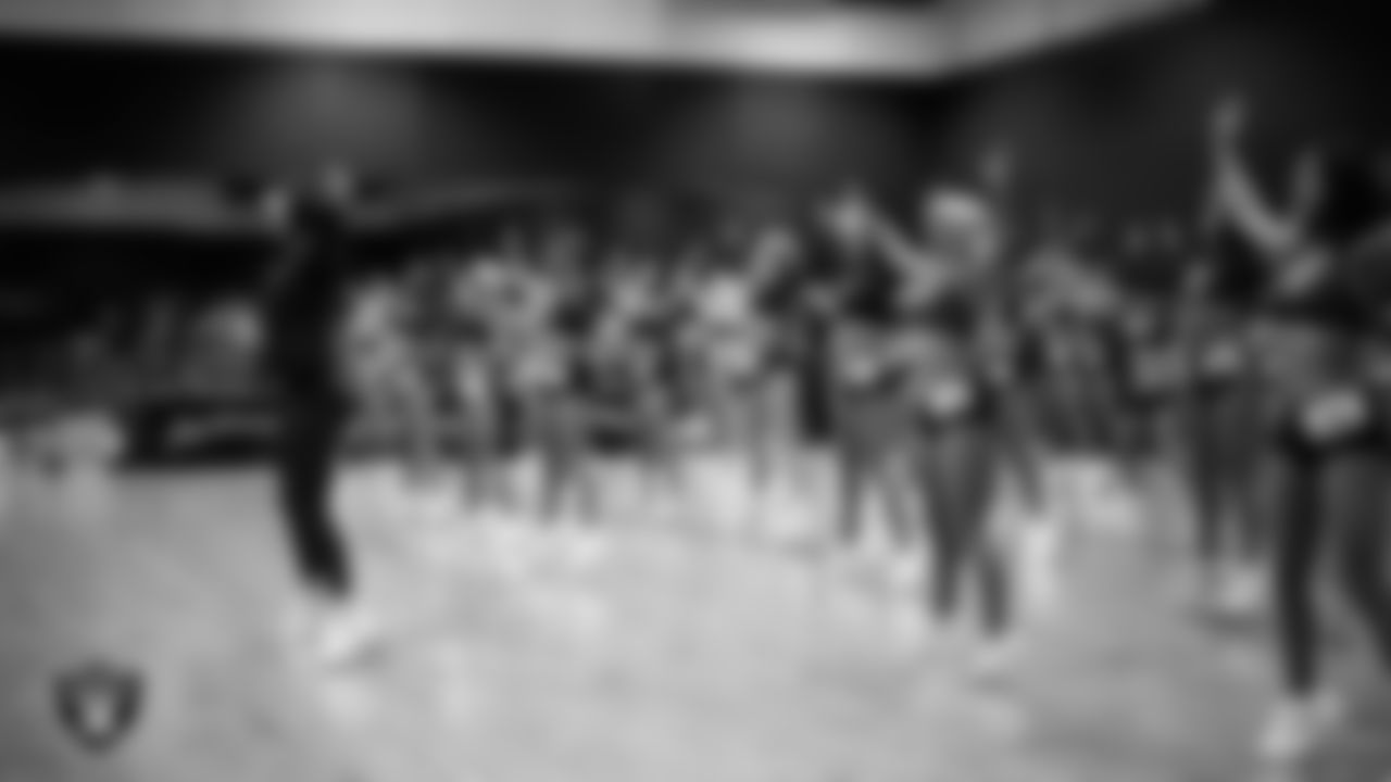 Dancers during the semifinal round of the 2025 Raiderettes Auditions at The Studio.