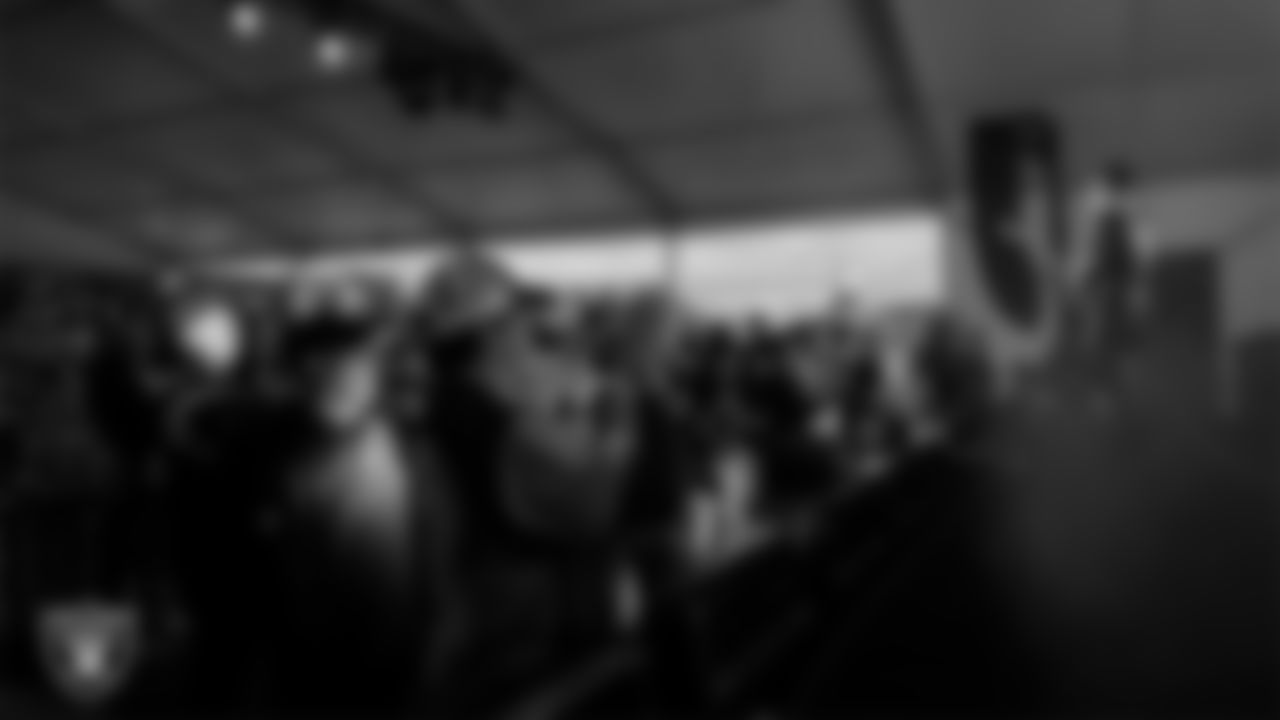 The Power of 3 performs at the Modelo Tailgate Zone before the Las Vegas Raiders' regular season home game against the Dallas Cowboys at Allegiant Stadium.