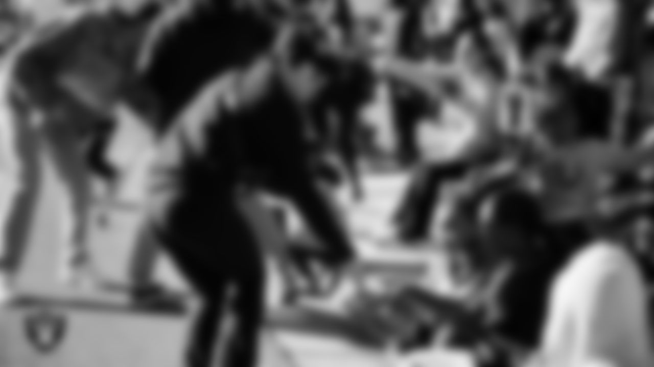 Las Vegas Raiders senior producer Janella Lacson during the Martin Luther King Jr. Day Parade in Downtown Las Vegas.