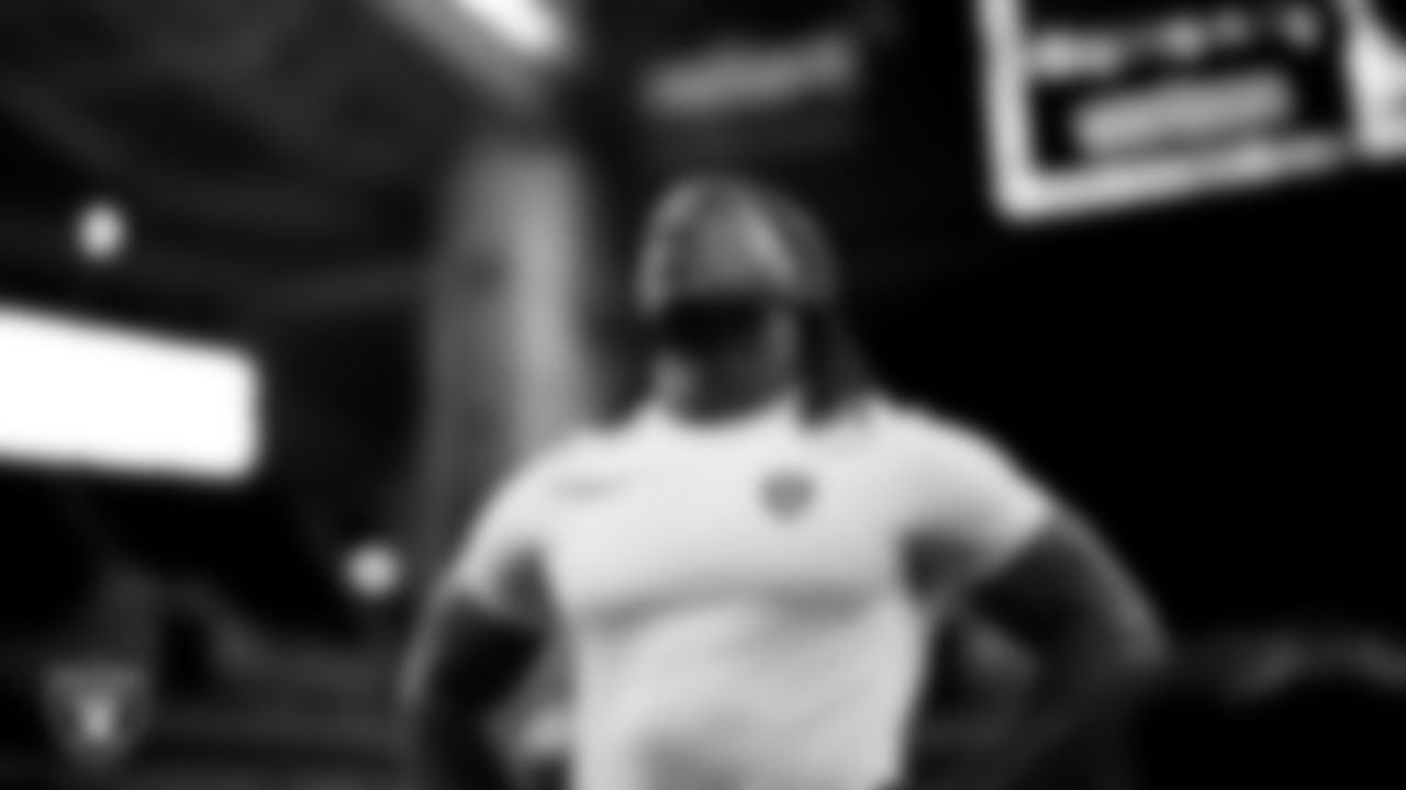 Las Vegas Raiders running back Ashton Jeanty (2) warming up before the regular season away game against the Houston Texans at NRG Stadium.