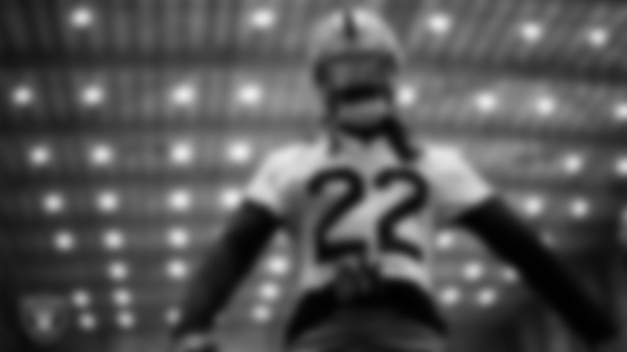 Las Vegas Raiders running back Alexander Mattison (22) during practice at Intermountain Health Performance Center.