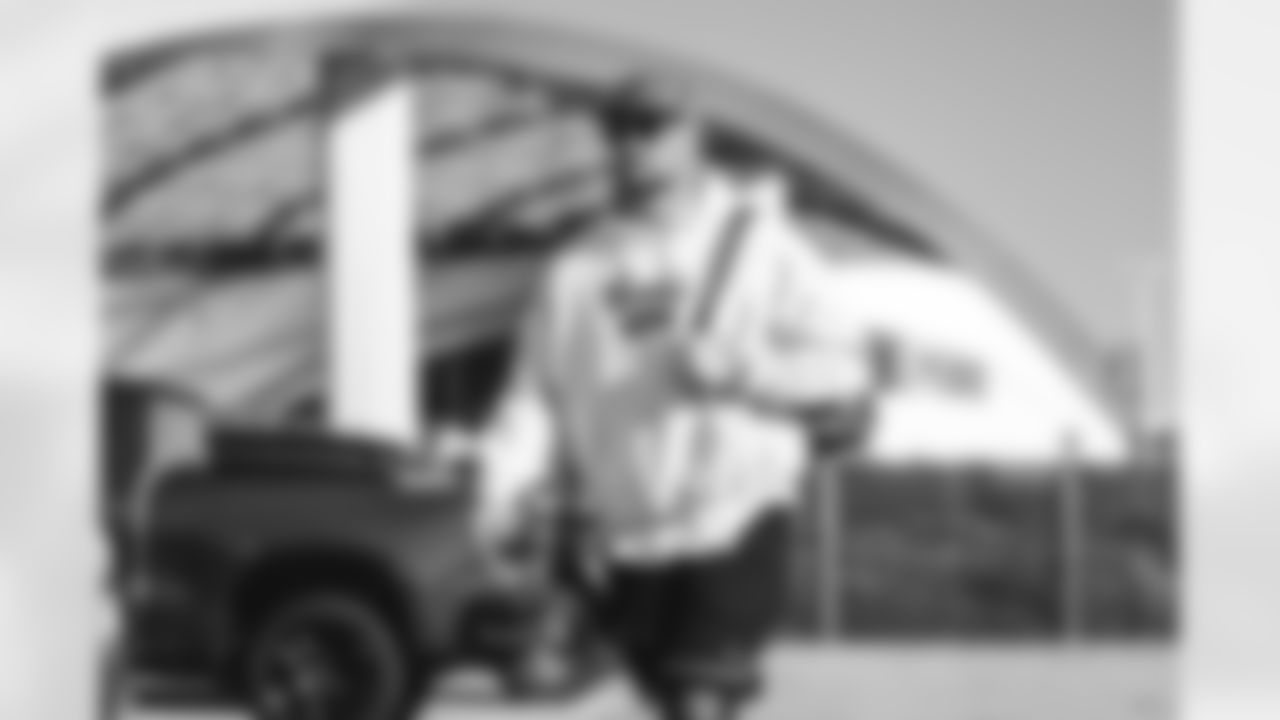 79 OL Rob Havenstein arrives at SoFi Stadium for Sunday Night Football against the Buccaneers