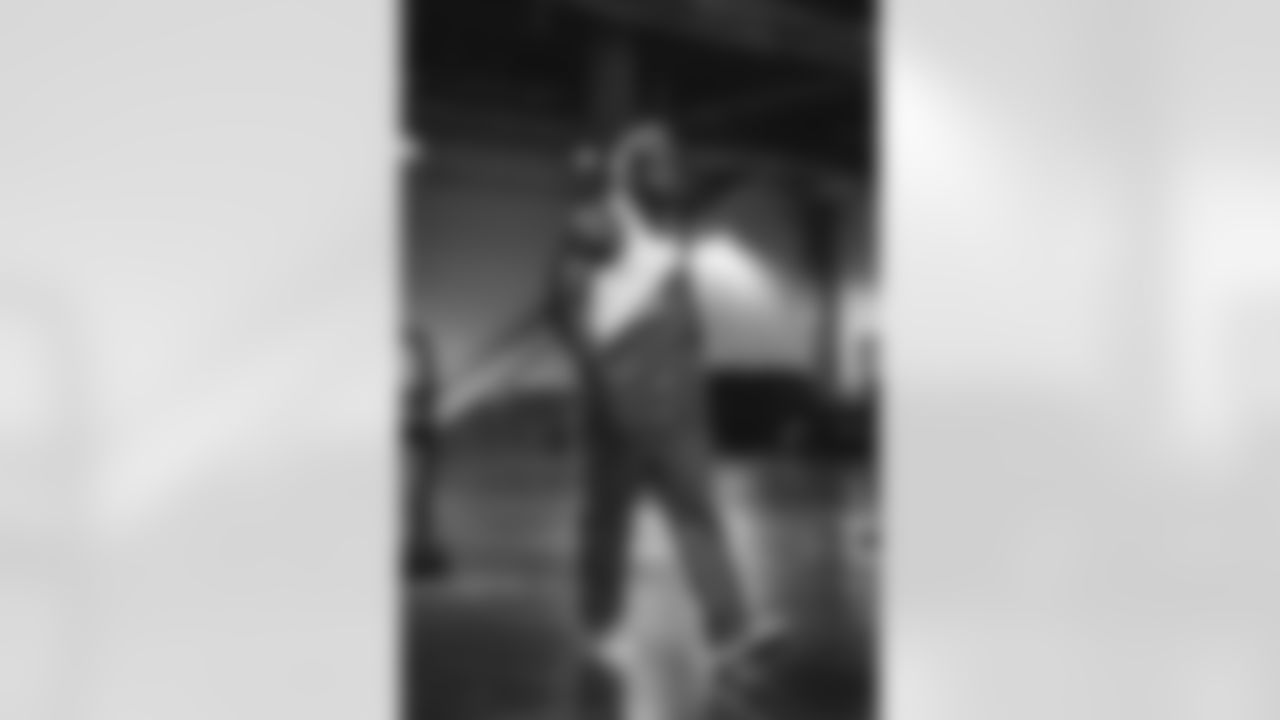 0 OLB Byron Young arrives at SoFi Stadium for today's matchup against the Saints