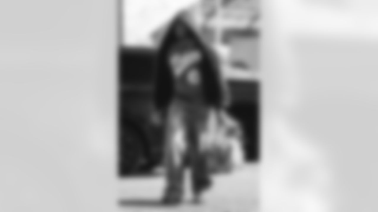 26 S Kam Kinchens arrives at SoFi Stadium for today's matchup against the Lions