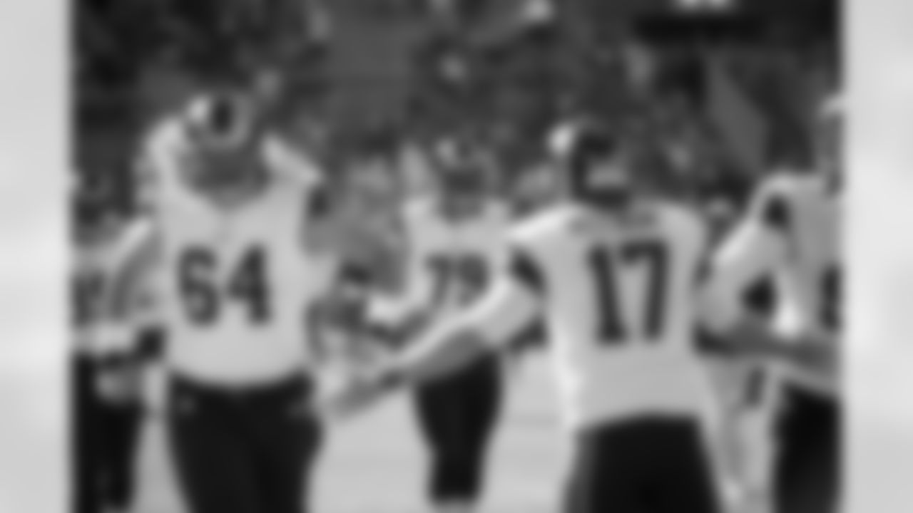 "St. Louis Rams offensive tackle Rob Havenstein before the game against the Green Bay Packers. (Photo by Scott Rovak/St. Louis Rams)"