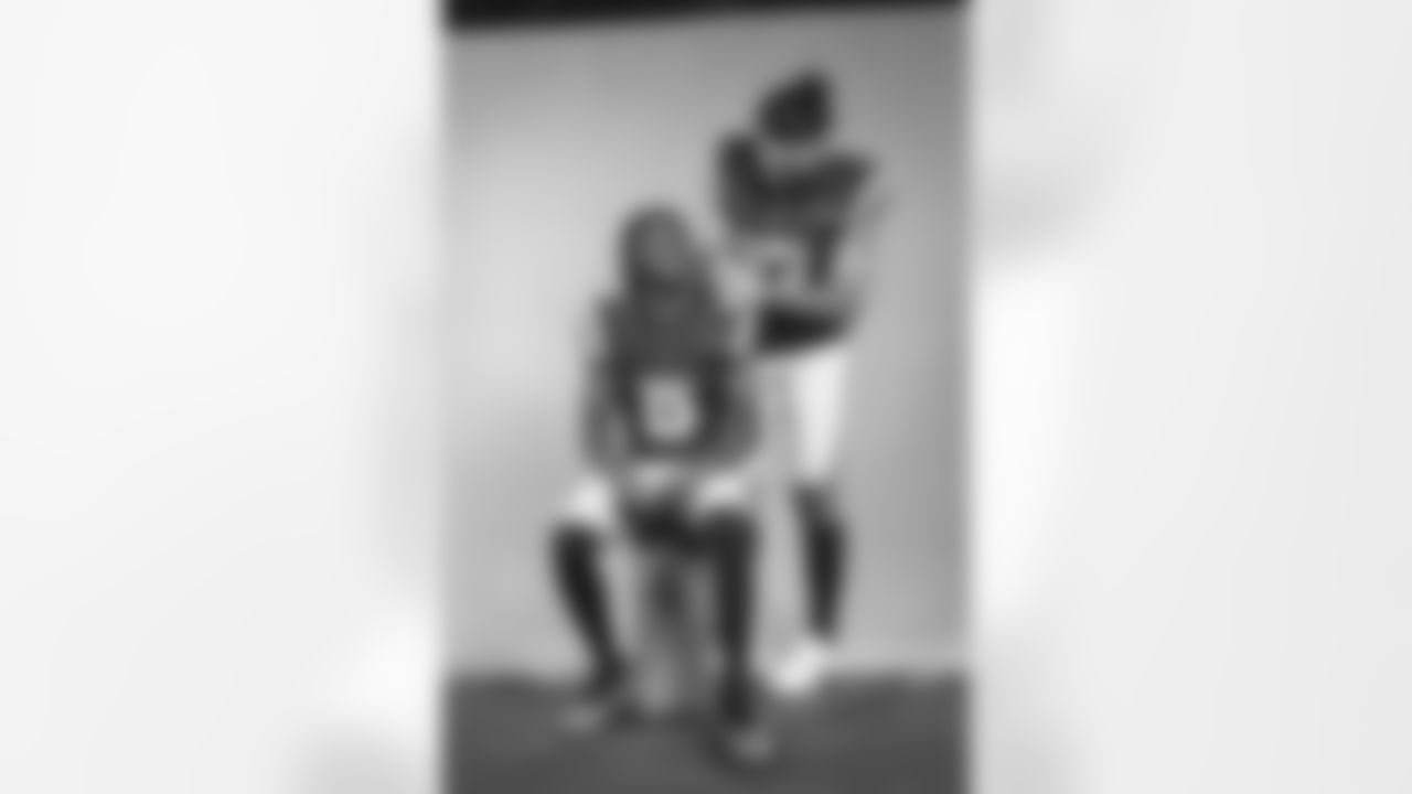 WRs Tutu Atwell and Puka Nacua at Rams 2024 Media Day
