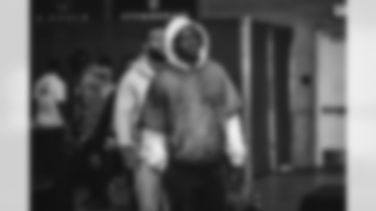 15 WR Konata Mumpfield arrives at Lumen Field for Thursday Night Football vs. the Seahawks