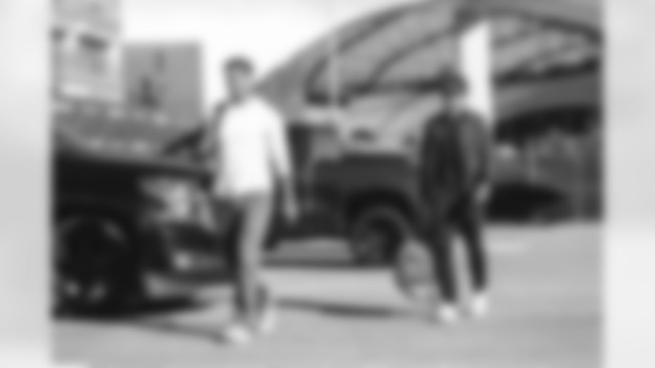 11 QB Jimmy Garoppolo & 9 QB Matthew Stafford arrive at SoFi Stadium for Sunday Night Football against the Buccaneers