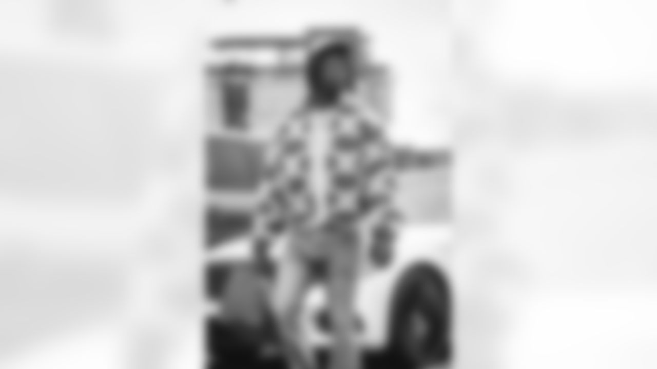 21 CB Derion Kendrick arrives at SoFi Stadium for today's game vs. the Cardinals