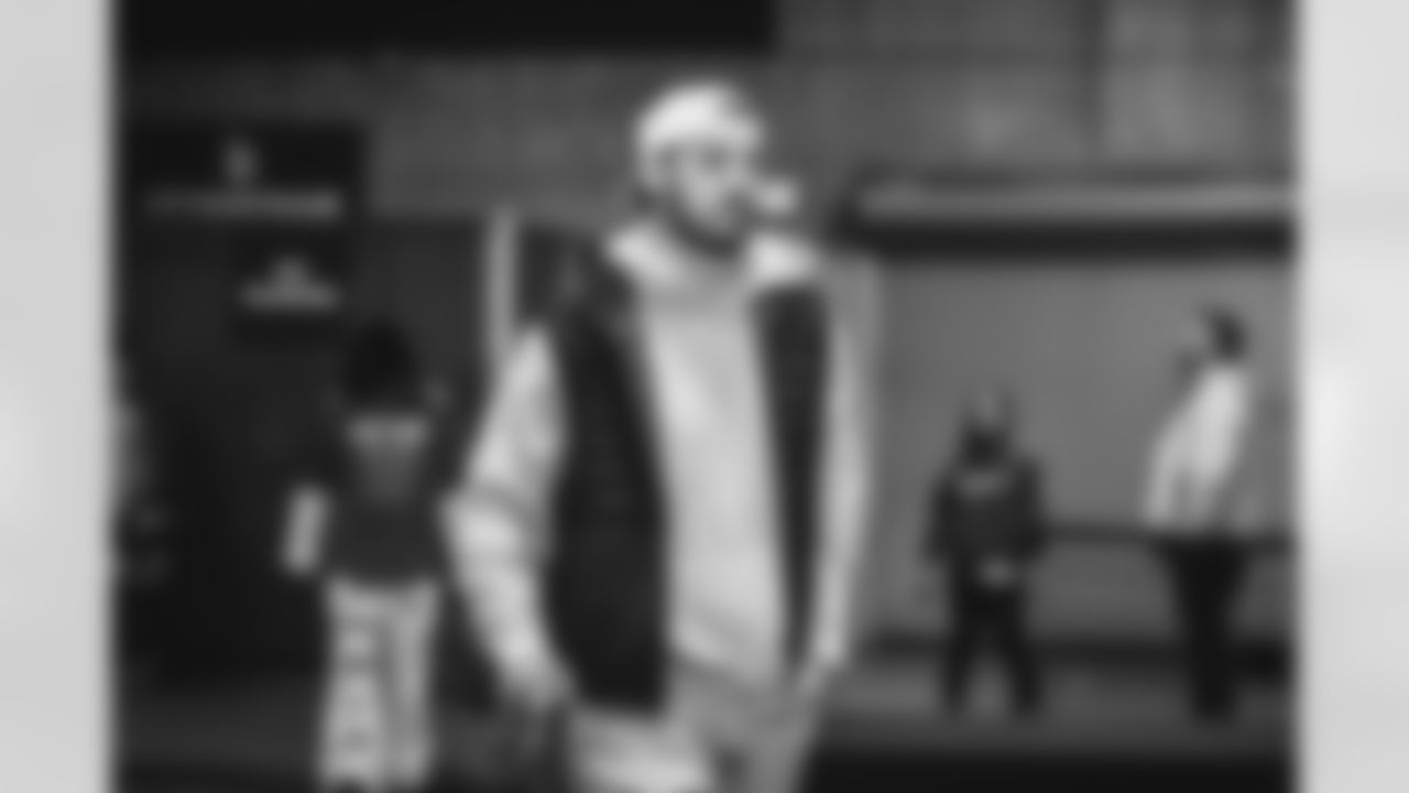 84 TE Colby Parkinson arrives at Lumen Field for Thursday Night Football vs. the Seahawks