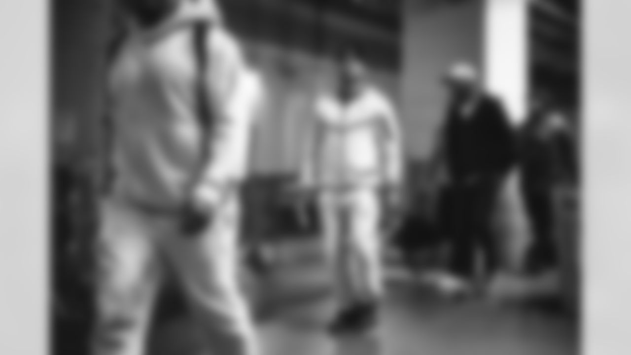 22 RB Blake Corum arrives at Mercedes-Benz Stadium for Monday Night Football vs. Falcons