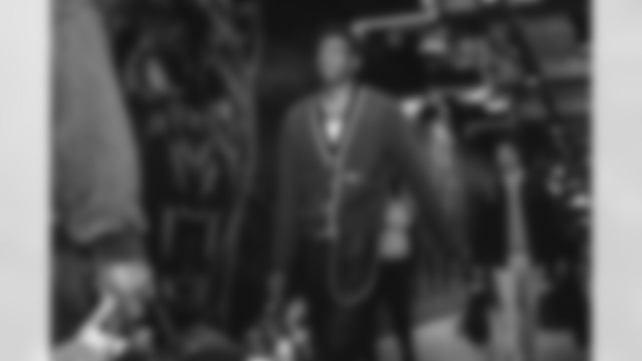 1 CB Emmanuel Forbes Jr. arrives at Bank of America Stadium for Wild Card matchup vs. Panthers