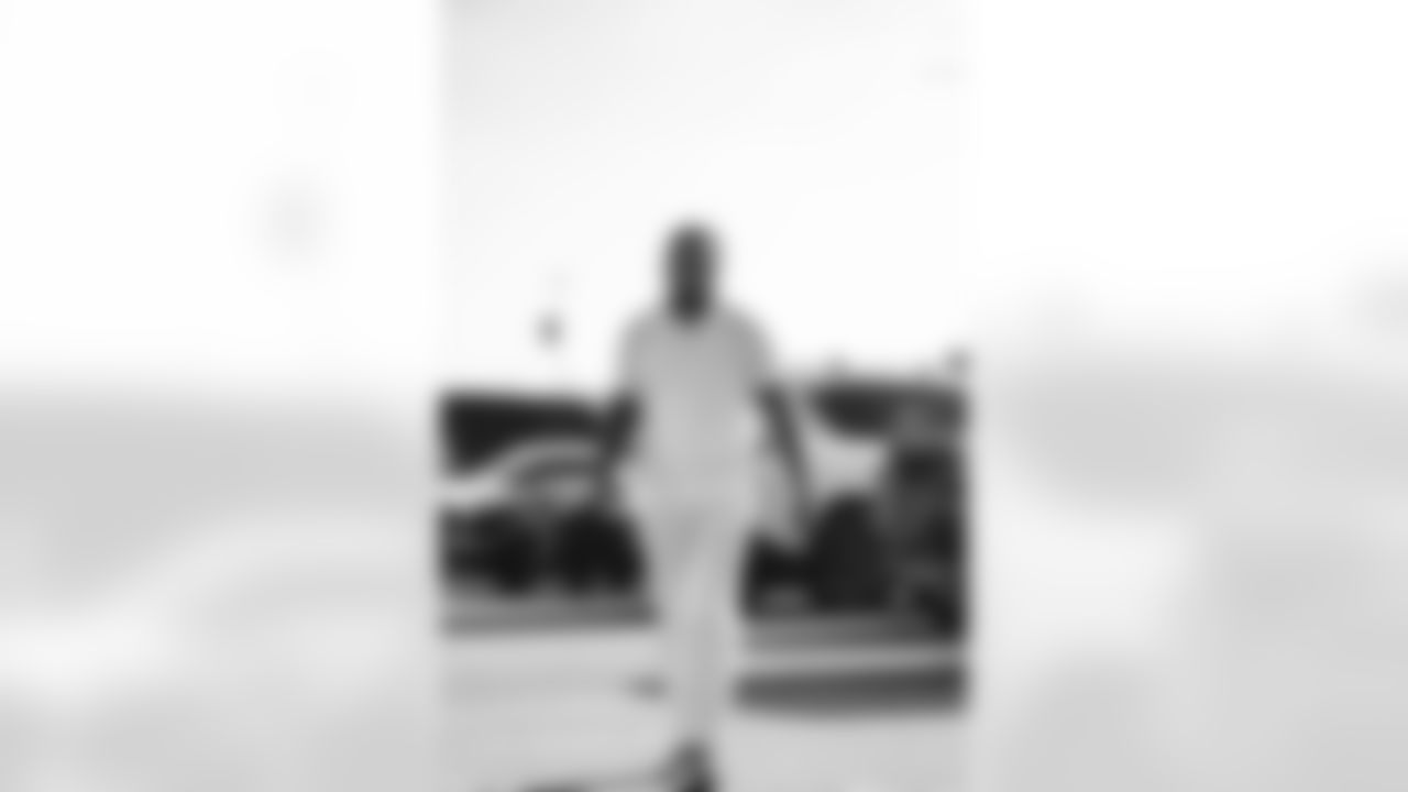 30 CB Josh Wallace arrives at SoFi Stadium for today's matchup against the Lions