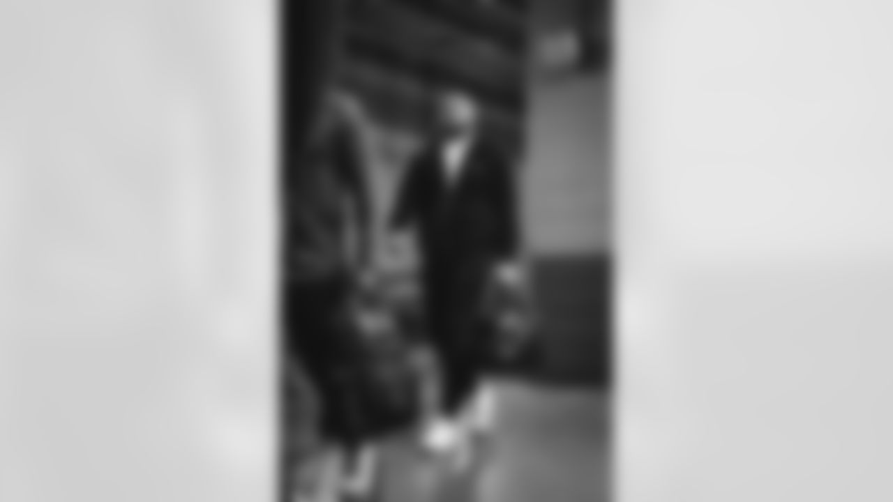 55 DE Braden Fiske arrives at Mercedes-Benz Stadium for Monday Night Football vs. Falcons