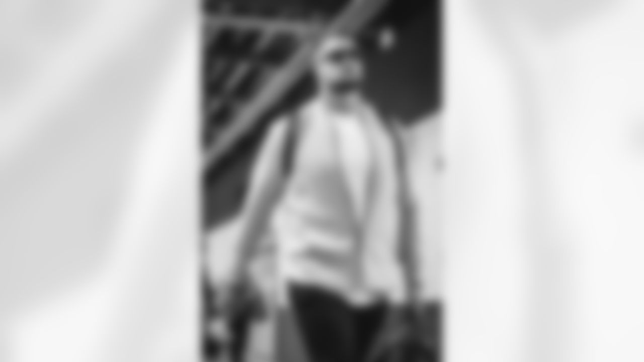 79 OL Rob Havenstein arrives at Levi's Stadium for today's matchup against the 49ers