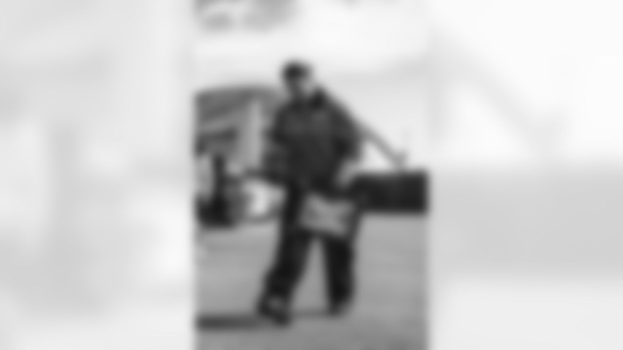 12 WR Puka Nacua arrives at SoFi Stadium for today's matchup against the Lions