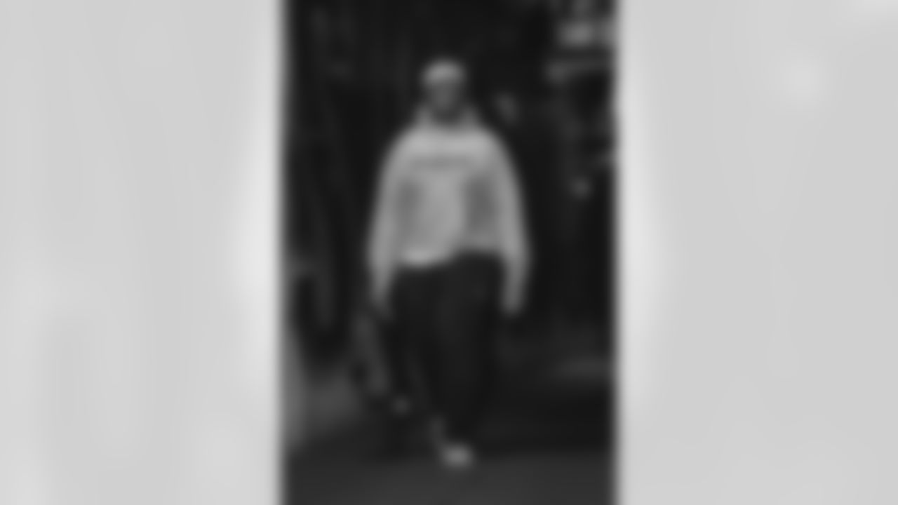 71 OL Warren McClendon Jr. arrives at Bank of America Stadium for Wild Card matchup vs. Panthers