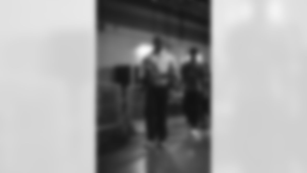 19 WR Xavier Smith arrives at Mercedes-Benz Stadium for Monday Night Football vs. Falcons