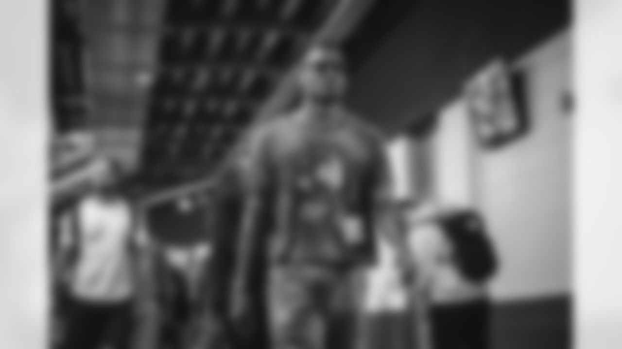 37 S Quentin Lake arrives at Levi's Stadium for today's matchup against the 49ers