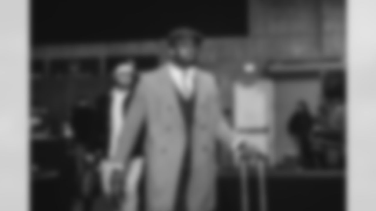 0 OLB Byron Young arrives at Lumen Field for Thursday Night Football vs. the Seahawks