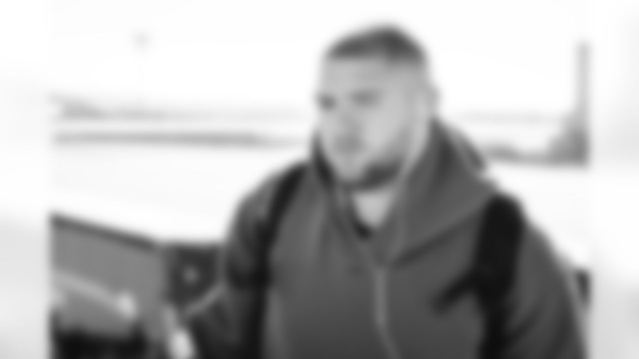 55 DE Braden Fiske travels to Charlotte for Sunday's game against the Panthers