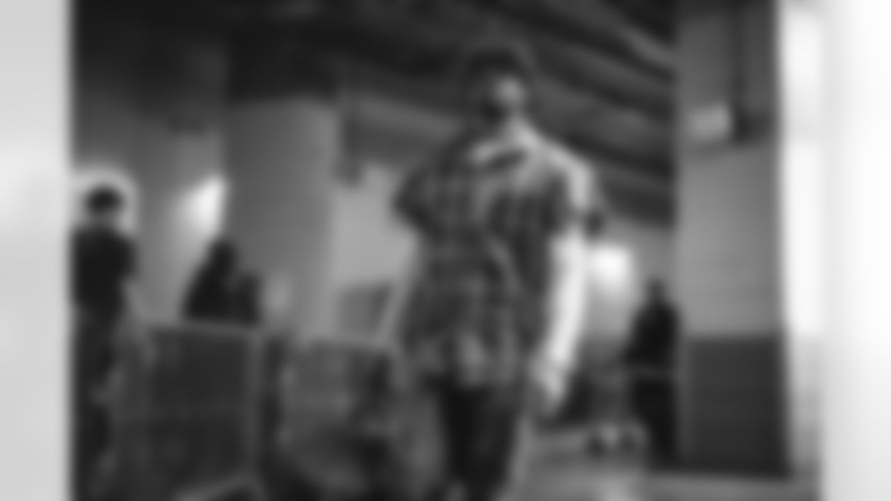 14 CB Cobie Durant arrives at Mercedes-Benz Stadium for Monday Night Football vs. Falcons