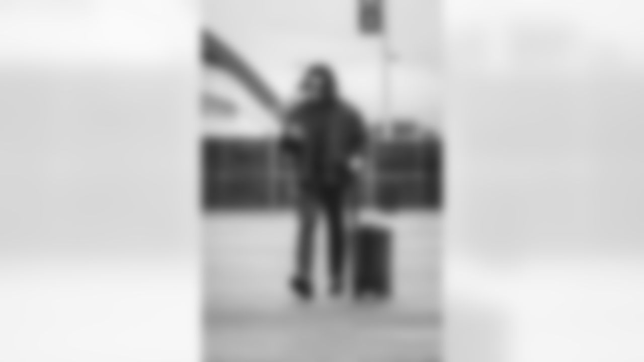 17 WR Puka Nacua arrives at SoFi Stadium for today's game vs. the Cardinals