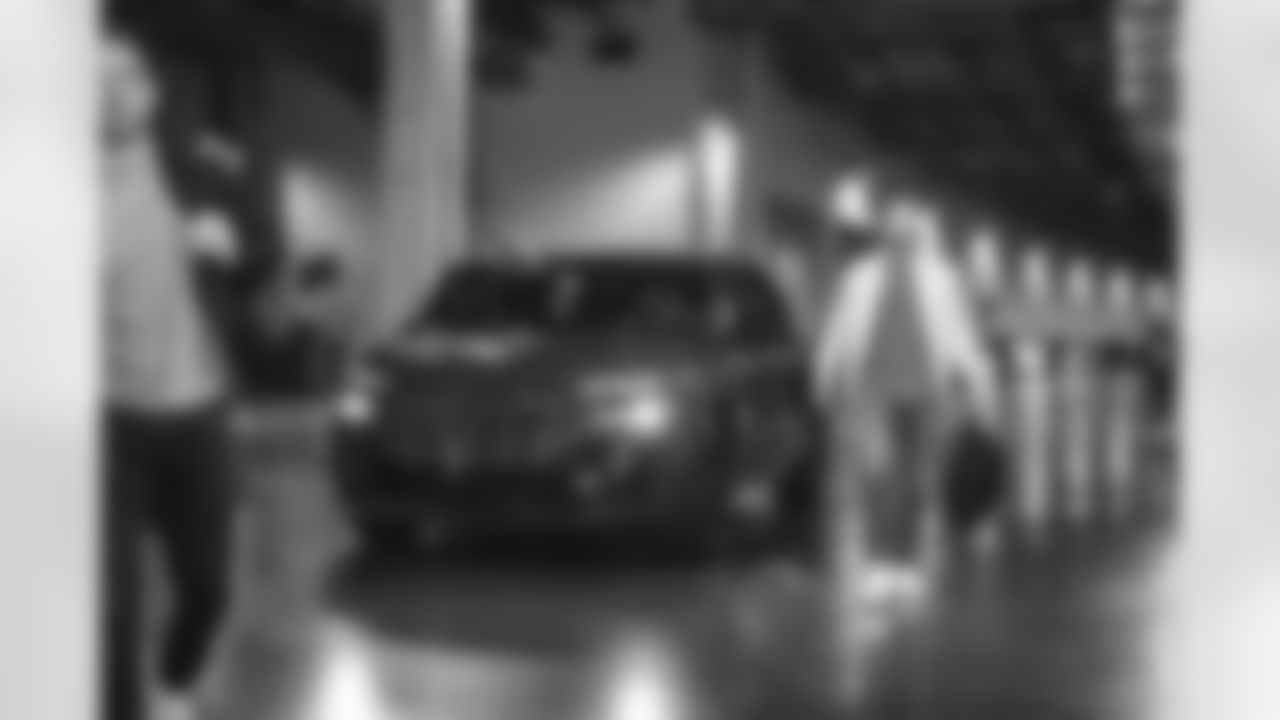 Head coach Sean McVay arrives at SoFi Stadium for today's matchup against the Saints