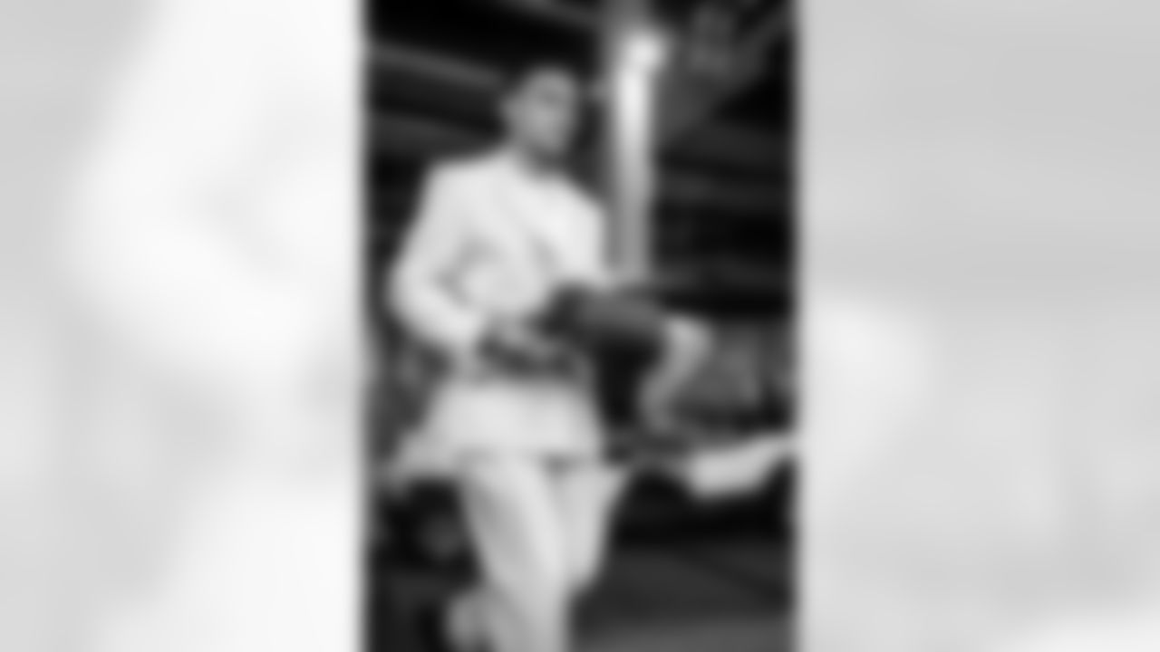 12 WR Puka Nacua arrives at SoFi Stadium for today's matchup against the Seahawks