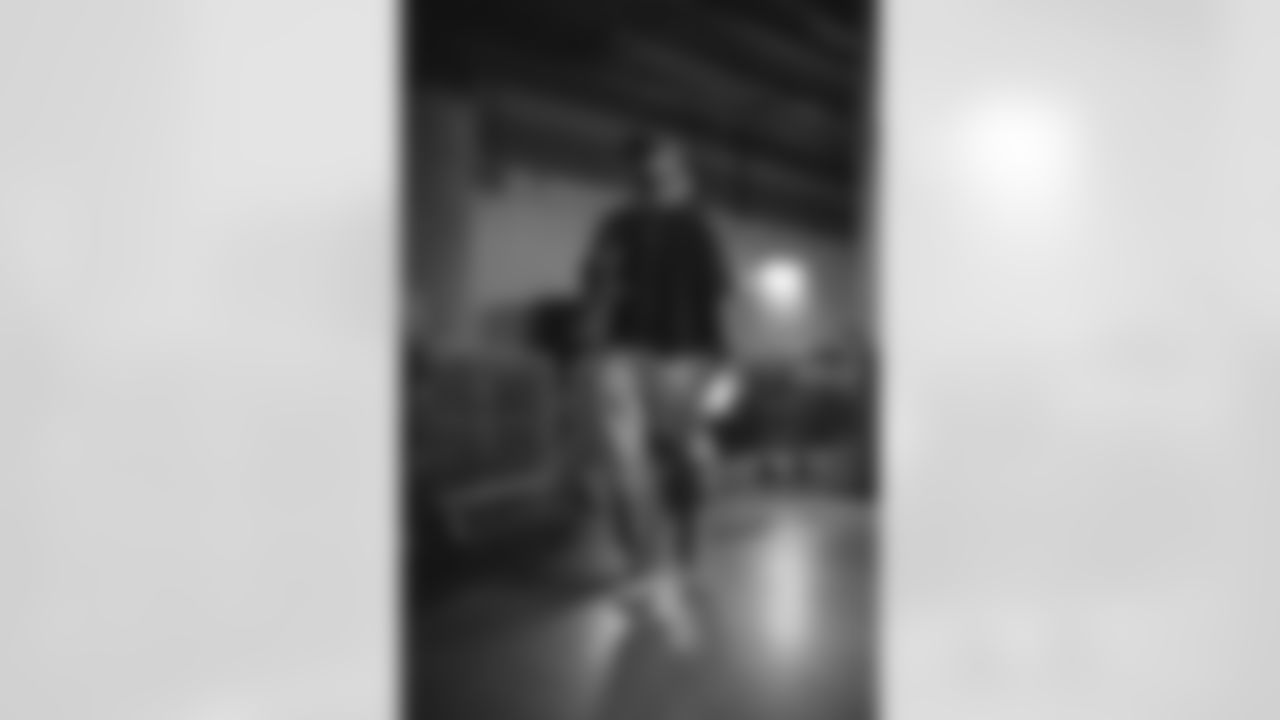 4 CB Ahkello Witherspoon arrives at Mercedes-Benz Stadium for Monday Night Football vs. Falcons