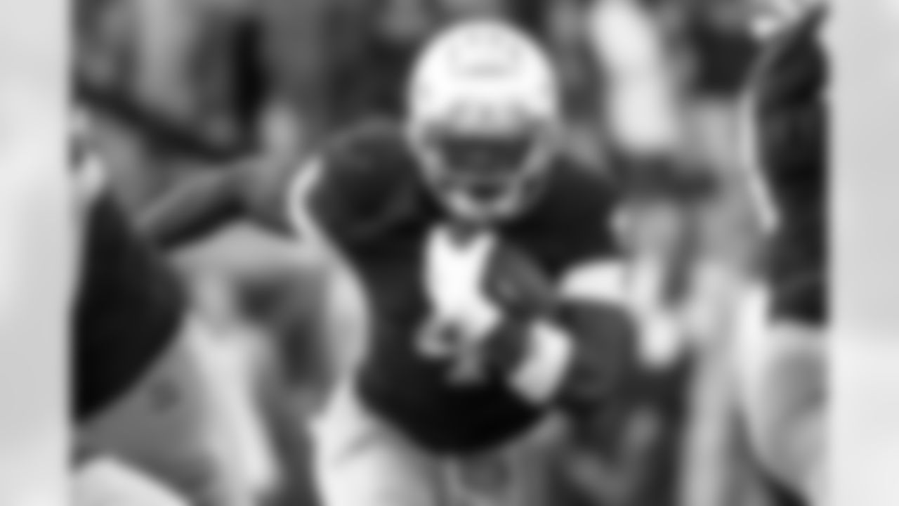 RB Jeremiyah Love, Notre Dame
Love didn't need to do any on-field drills to further solidify his status as the top tailback in this class, but he did anyway. The 2025 Doak Walker Award winner was sharp and agile in his cuts during drills and is considered by some as the top talent in the draft.