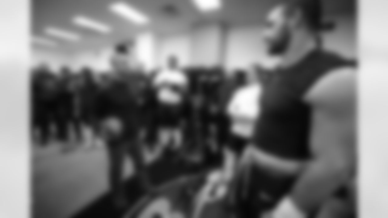 Head Coach John Harbaugh (left) & TE Mark Andrews (right)