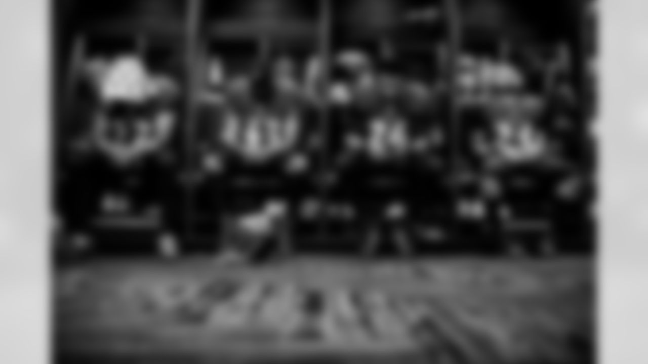 From left: RBs Derrick Henry, Justice Hill, Rasheen Ali, & Keaton Mitchell