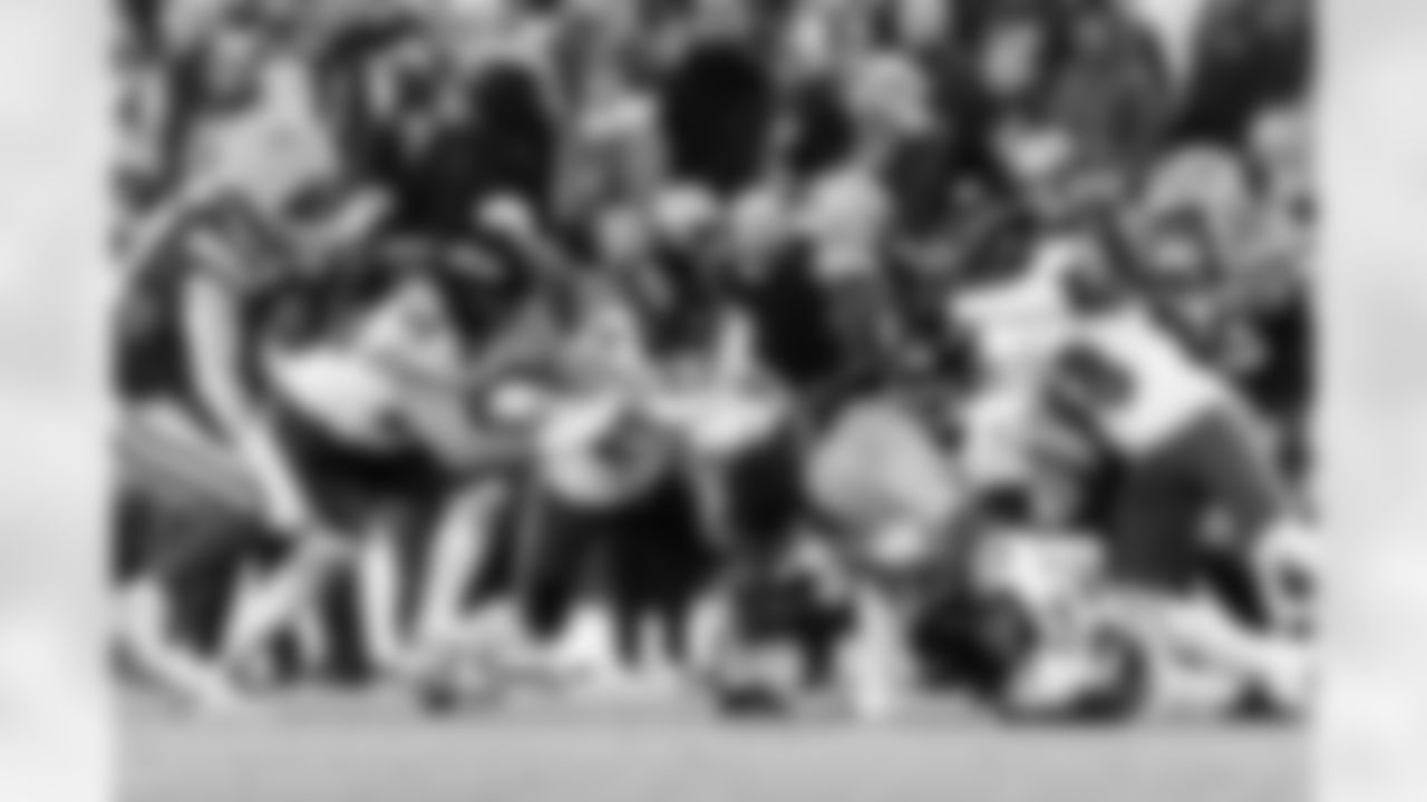 From left: TE Charlie Kolar, RB Rasheen Ali, S Keondre Jackson, CB T.J. Tampa, & LB Carl Jones