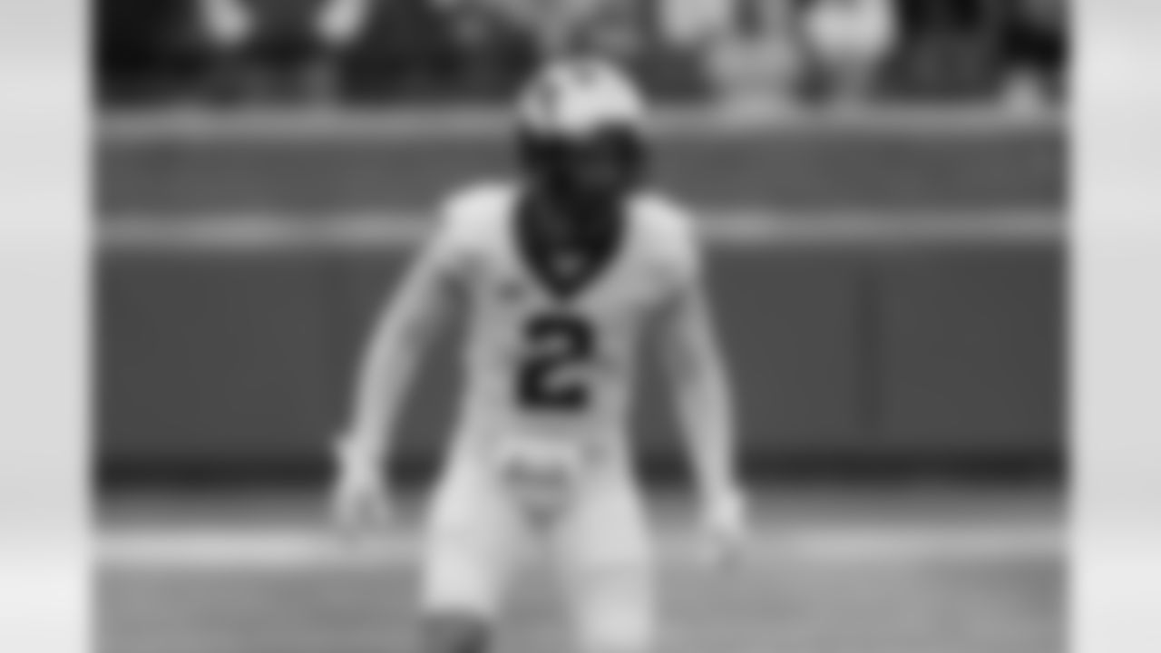2. CB Will Johnson, Michigan
"Johnson is a big cornerback with easy/fluid movement skills and excellent instincts. He played outside and in the slot at Michigan. In off coverage, he's very smooth and relaxed. He doesn't panic, settles on routes and can find/play the ball. He had an impressive flat-footed read against USC that he turned into a pick-six. He has the size/length to press and match up with bigger wideouts. The two issues that showed up in his 2024 game tape were inconsistency as a support player against the run and questions about his deep speed. He wasn't ultra-aggressive to attack ball-carriers and he was run over multiple times. He did not alleviate any concerns about his speed by declining to run a 40-yard dash at the combine and his workout this spring. Overall, Johnson won't be a fit for man-heavy teams, but he will be attractive for squads that play a lot of zone coverage."
