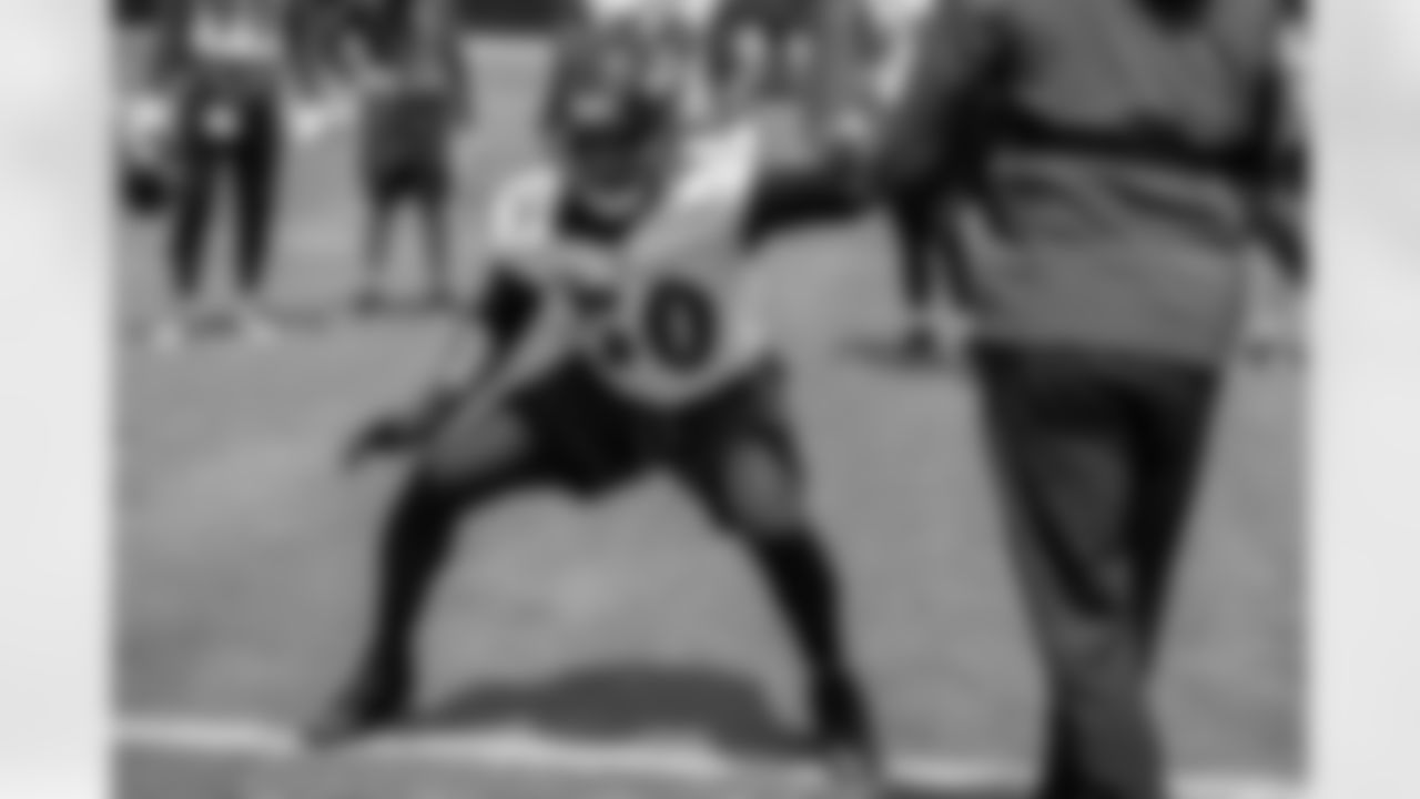 OLB Adisa Isaac
After an injury-plagued rookie season, Isaac reported with a chiseled look after putting in the work to avoid more hamstring issues. Isaac showed a skill set that could add depth to Baltimore's pass rush group this fall.