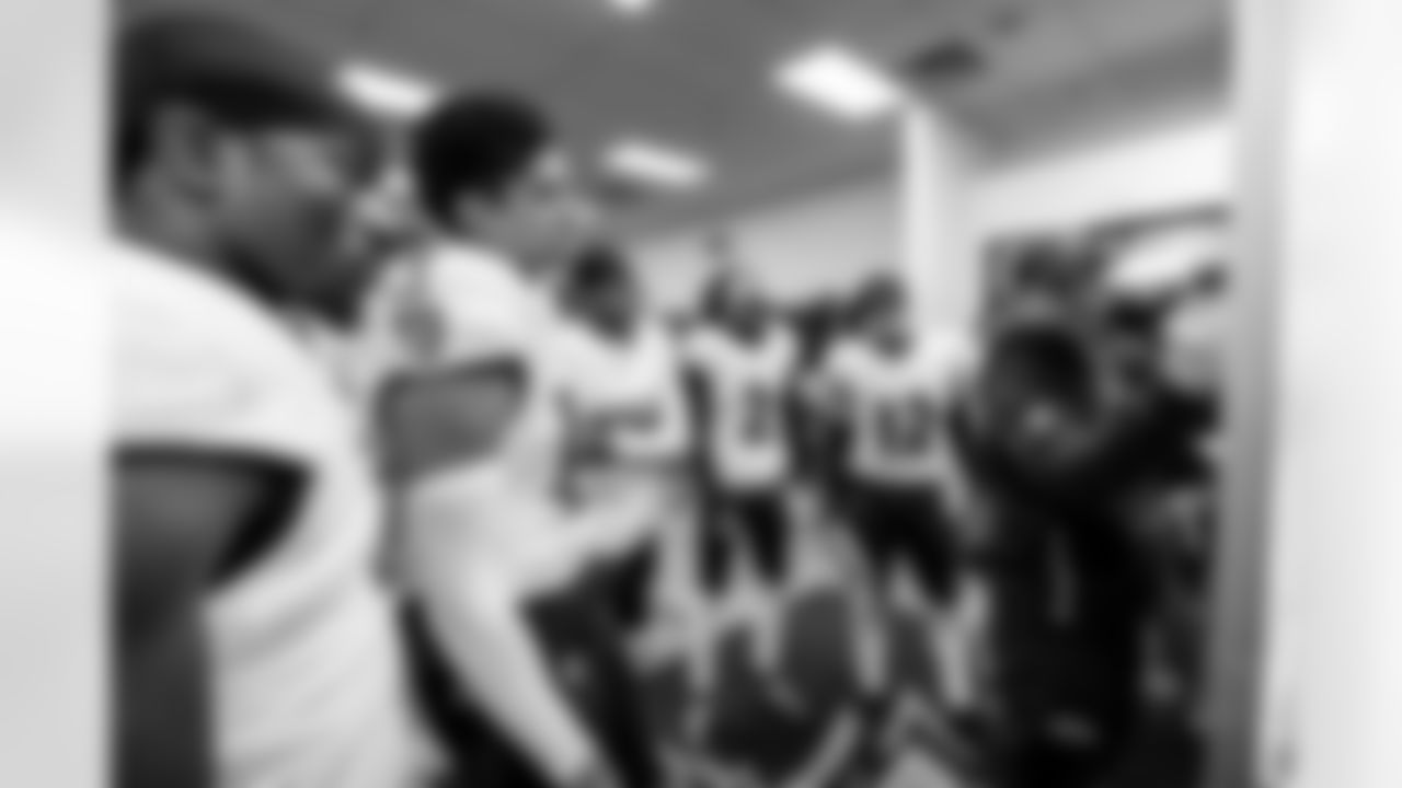 From left: CB Chidobe Awuzie, S Kyle Hamilton, S Malaki Starks, CB Nate Wiggins, & S Alohi Gilman