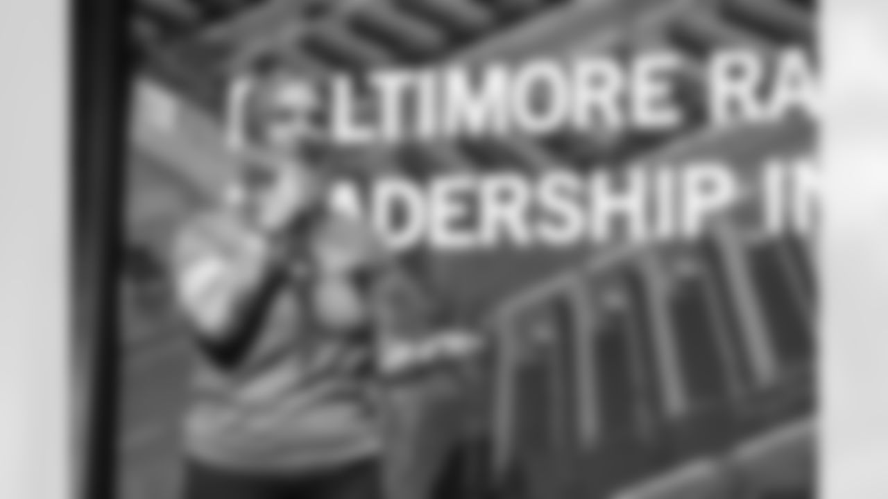 The final meeting of the High School Leadership program hosted by the Baltimore Ravens and T. Rowe Price at the M&T Bank Exchange at the Hippodrome on May 8, 2024.