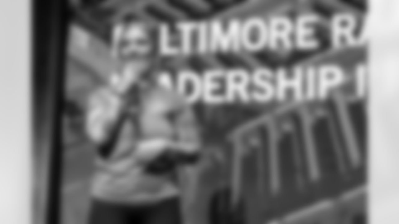The final meeting of the High School Leadership program hosted by the Baltimore Ravens and T. Rowe Price at the M&T Bank Exchange at the Hippodrome on May 8, 2024.
