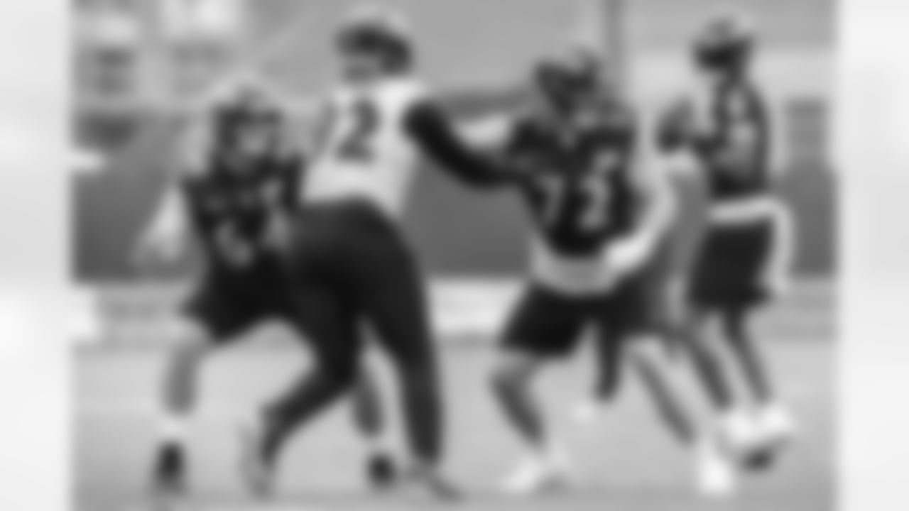 C Tyler Linderbaum (left) & G Andrew Vorhees (right)